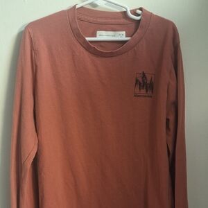 Abercrombie & Fitch Boy's Rust Long Sleeve Shirt